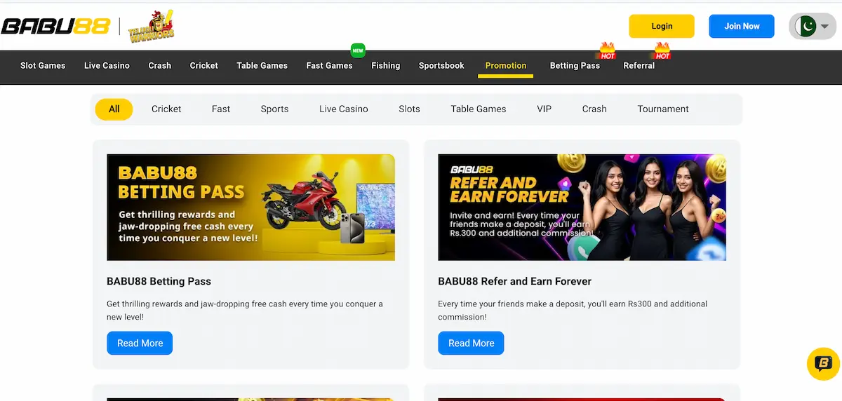 Babu88 refer and earn program