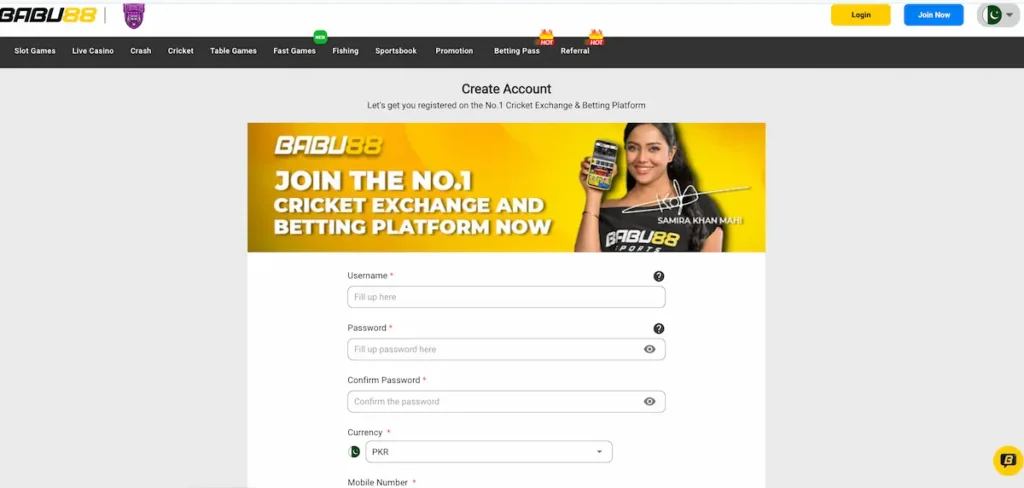BABU88 REGISTER